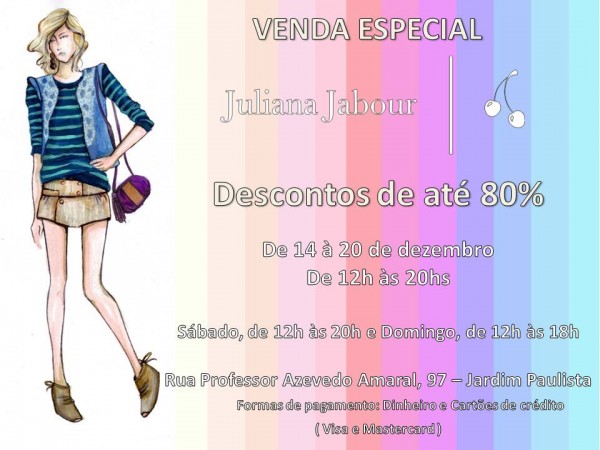 Convite venda especial Juliana Jabour